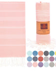 Peshtemal Bath | Beach Towels-WholeSale Towels-Pack of 5 Towels Pink
