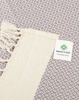 Diamond Weave Turkish Peshtemal Beach Towels - Dapple Grey