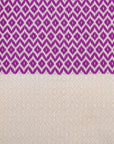 Diamond Weave Turkish Peshtemal Beach Towels - Medium Purple
