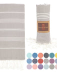 Turkish Beach Towel Light Grey