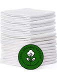 Madras Collections Certified Organic Flour sack towels-White (28x28)