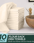 Madras Collections Certified Organic Flour sack towels- Color Ivory (13x13)