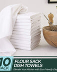 Madras Collections Certified Organic Flour sack towels-White (28x28)