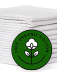 Madras Collections Certified Organic Flour sack towels-White (28x28)