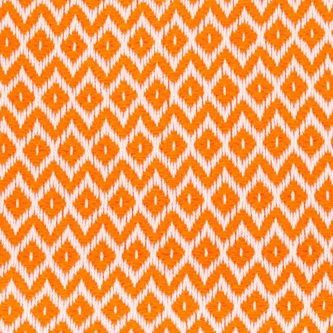 Diamond Weave Turkish Peshtemal Beach Towels - Orange