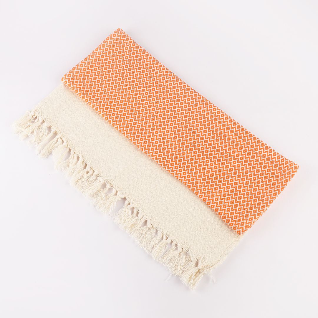 Turkish Hand Towels Set of 2 - Orange