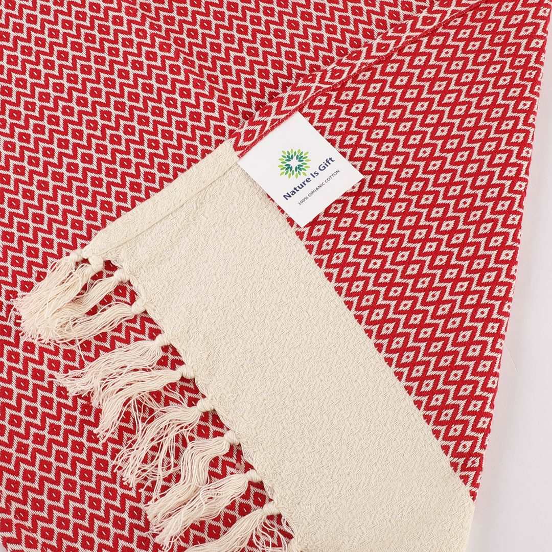 Turkish Hand Towels Set of 2 - Red