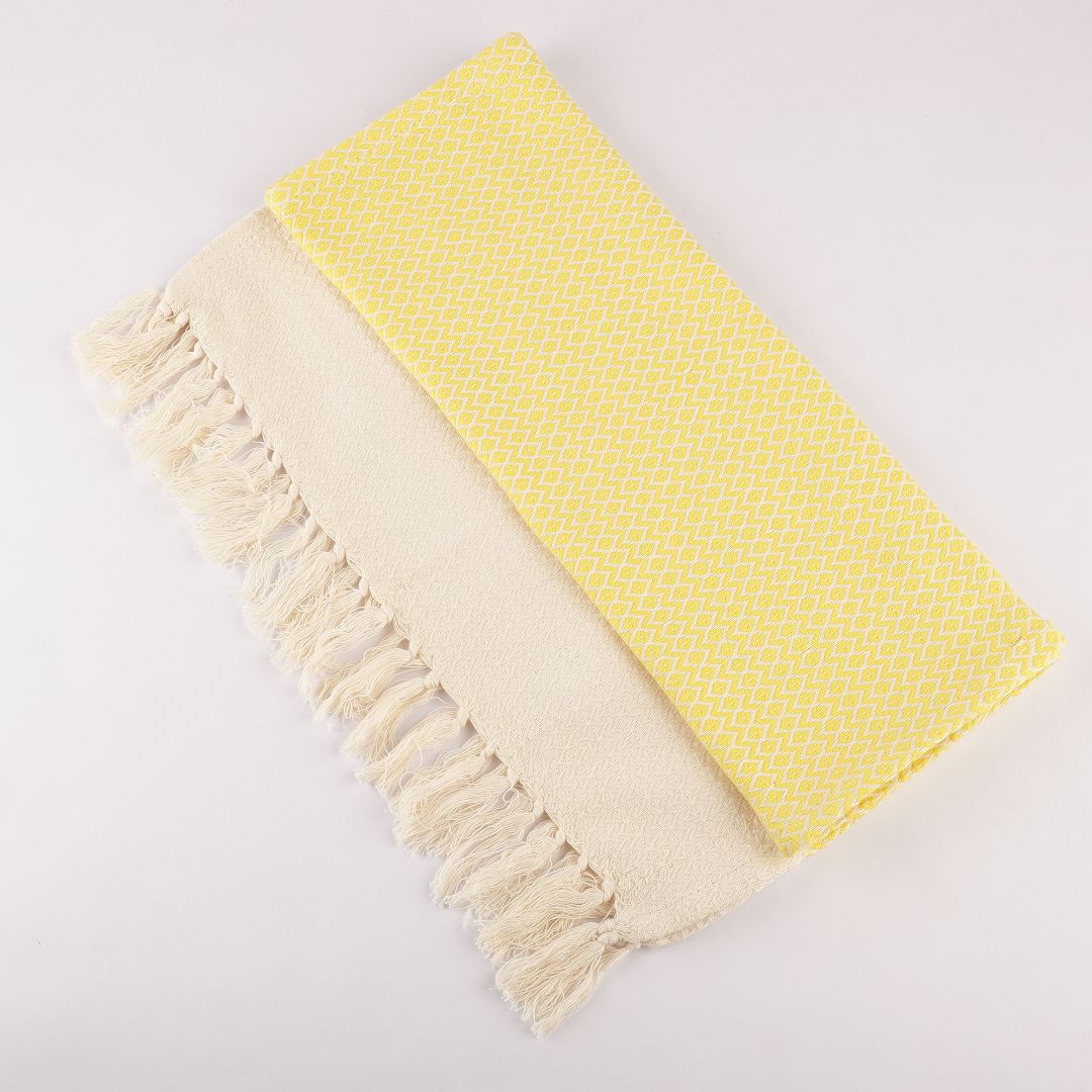 Turkish Hand Towels Set of 2 - Yellow