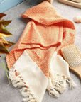 Turkish Hand Towels Set of 2 - Orange