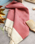 Turkish Hand Towels Set of 2 - Red