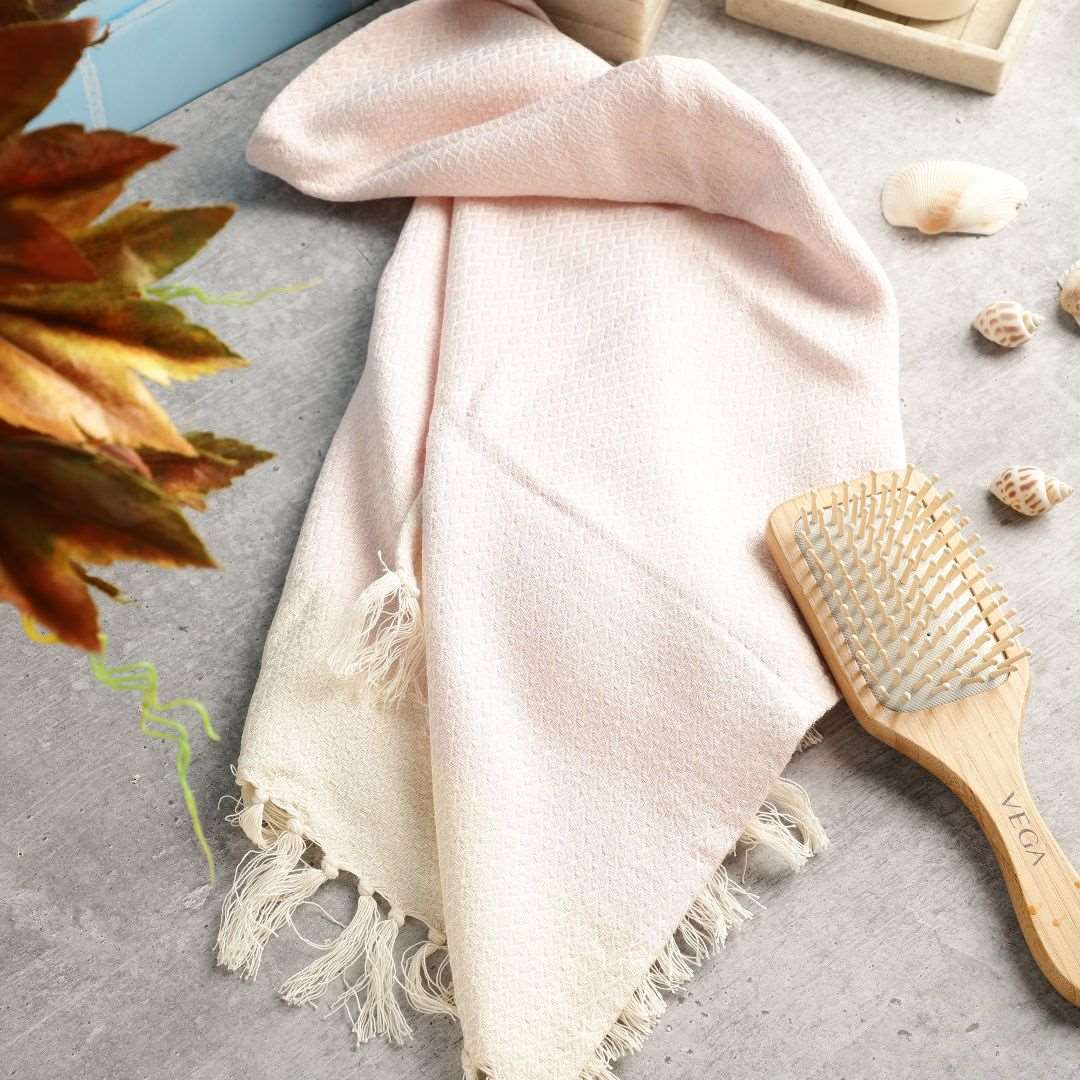 Turkish Hand Towels Set of 2 - Peach Keen