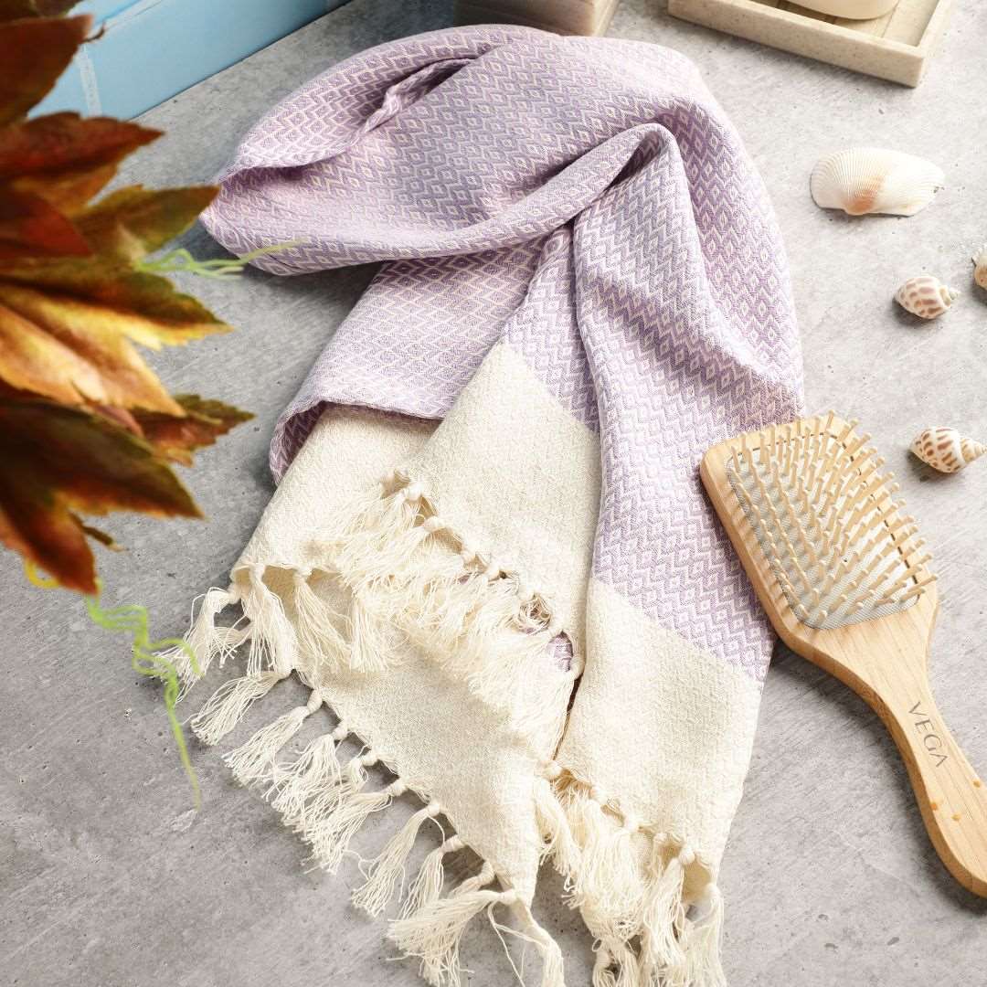 Turkish Hand Towels Set of 2 - Lilac Breeze