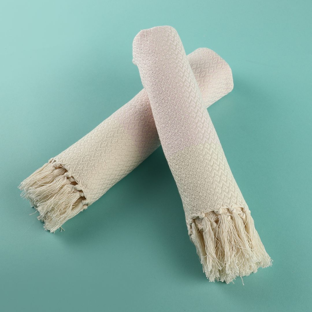 Turkish Hand Towels Set of 2 - Peach Keen 16x40 Peach Keen