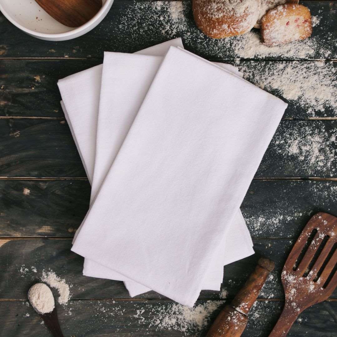 100% Cotton Flour Sack Dish Towels for Kitchen (27x27)