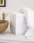 100% Cotton Flour Sack Dish Towels for Kitchen (27x27) White 27x27