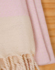 Diamond Weave Turkish Peshtemal Beach Towels - Pink Mashmellow