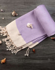 Diamond Weave Turkish Peshtemal Beach Towels - Lilac Breeze 70x38 Lilac breeze