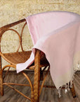 Diamond Weave Turkish Peshtemal Beach Towels - Pink Mashmellow