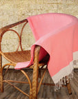 Diamond Weave Turkish Peshtemal Beach Towels - Coral Quartz