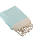 Diamond Weave Turkish Peshtemal Beach Towels - Fair Aqua