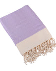 Diamond Weave Turkish Peshtemal Beach Towels - Lilac Breeze