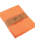 Diamond Weave Turkish Peshtemal Beach Towels - Orange