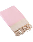 Diamond Weave Turkish Peshtemal Beach Towels - Pink Mashmellow