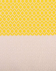 Diamond Weave Turkish Peshtemal Beach Towels - Yellow