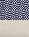 Diamond Weave Turkish Peshtemal Beach Towels - Blue Depth