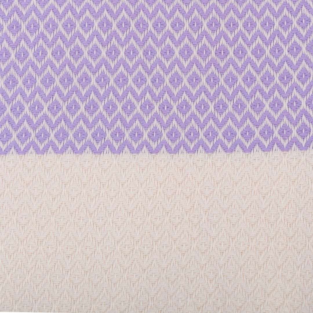 Diamond Weave Turkish Peshtemal Beach Towels - Lilac Breeze