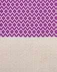 Diamond Weave Turkish Peshtemal Beach Towels - Medium Purple