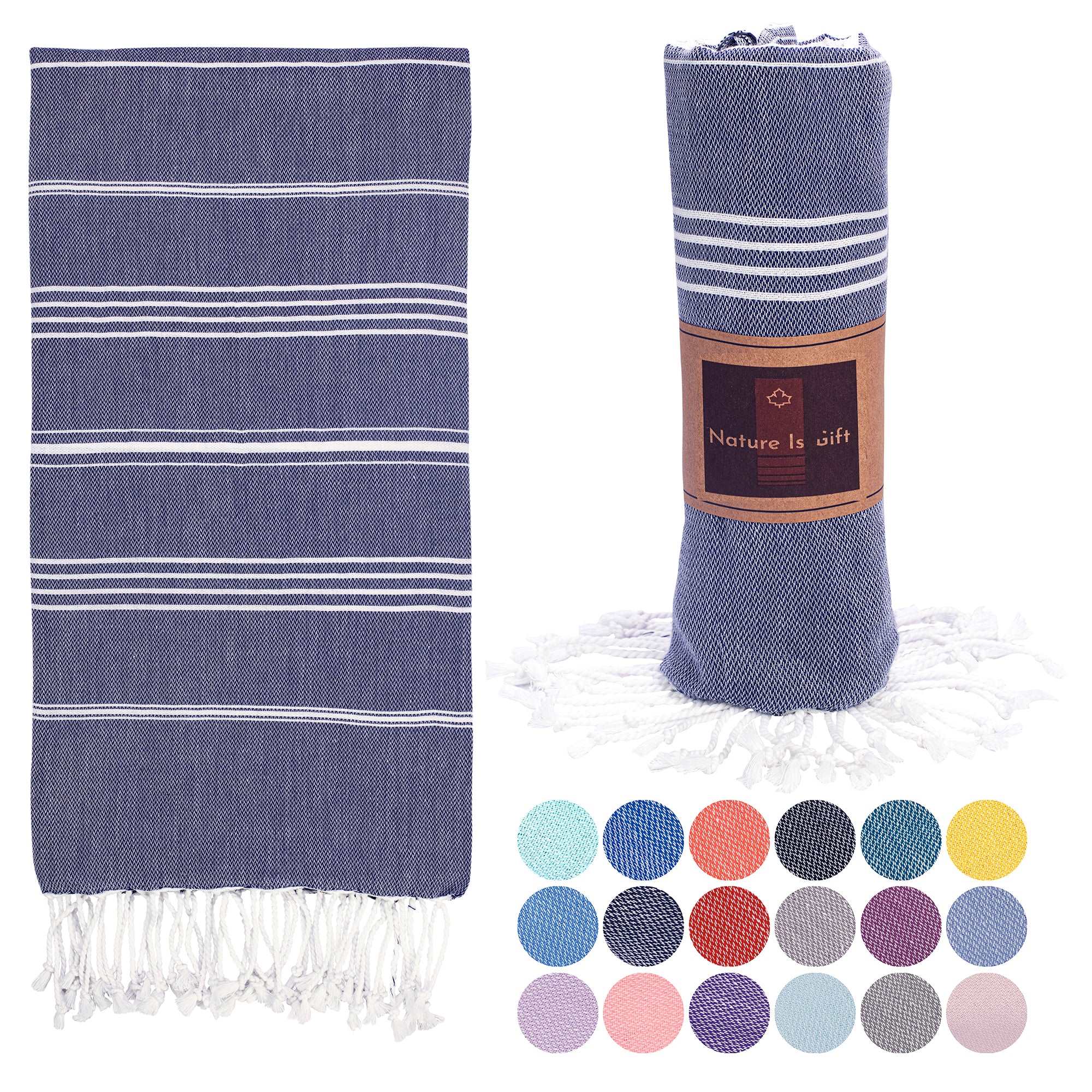 Turkish Beach Towel Navy