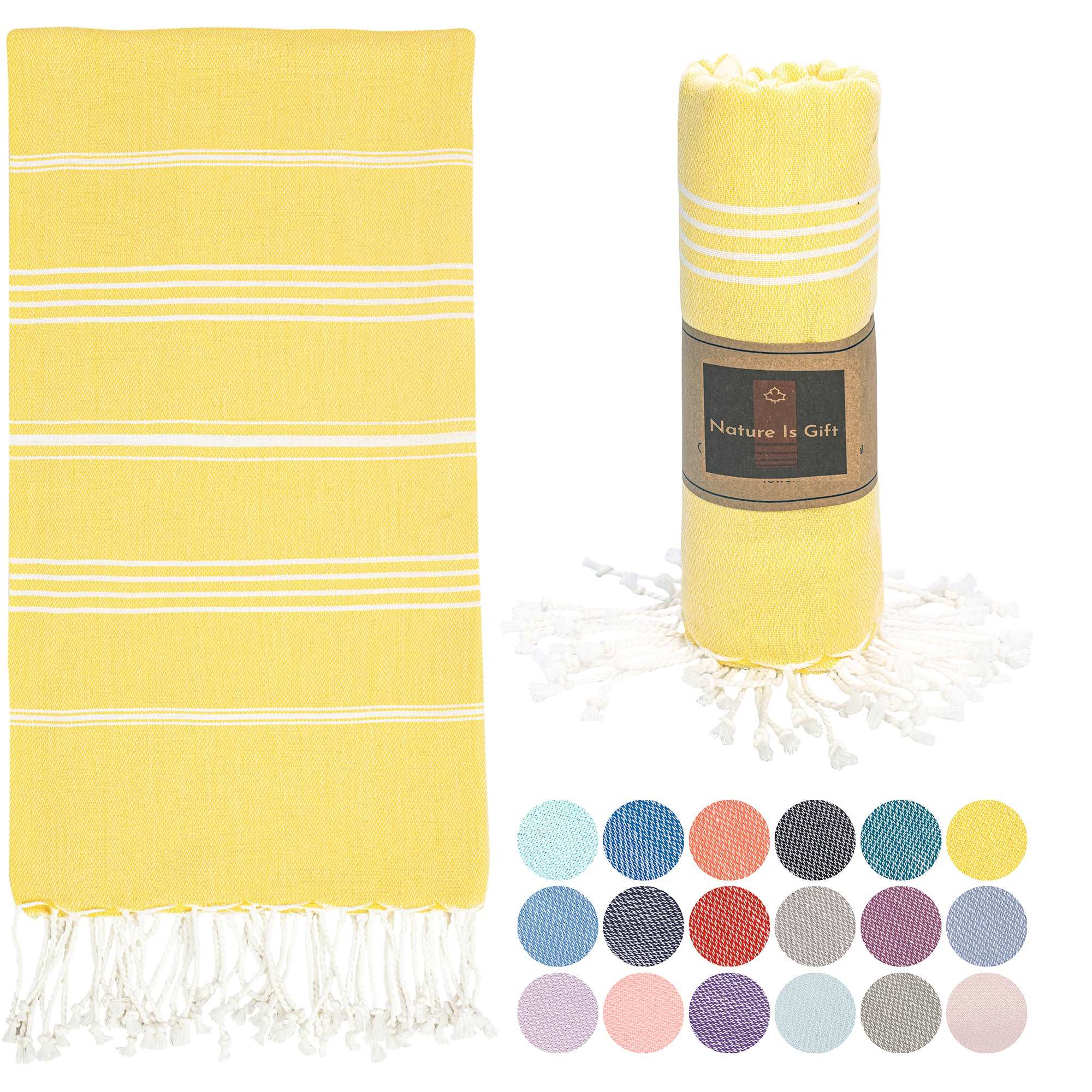 Turkish Beach Towel Yellow