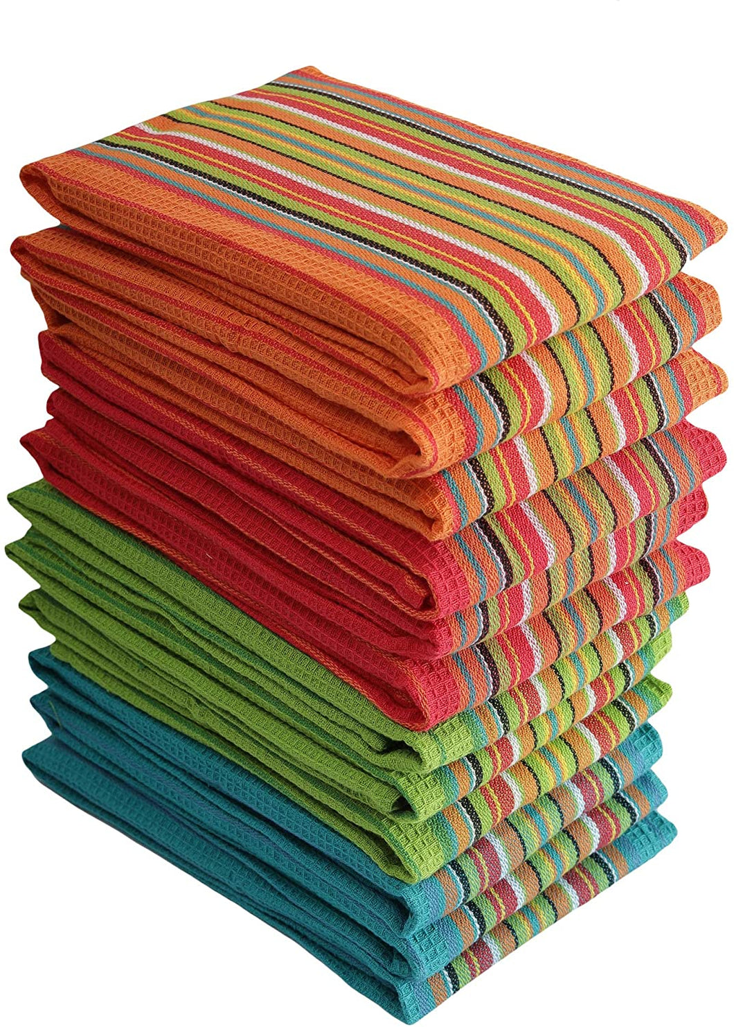 Kitchen Dish Towels, 100% Natural Cotton,  (16x28 Inches)