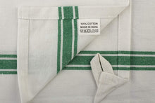 Load image into Gallery viewer, Kitchen Dish Towels with Vintage Design 100% Cotton - 15x25 Inches - Green
