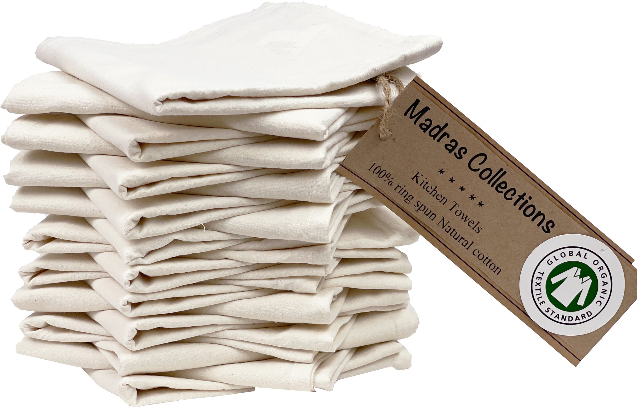 Certified Organic Flour Sack Towels-Wholesale- Color Ivory- Each